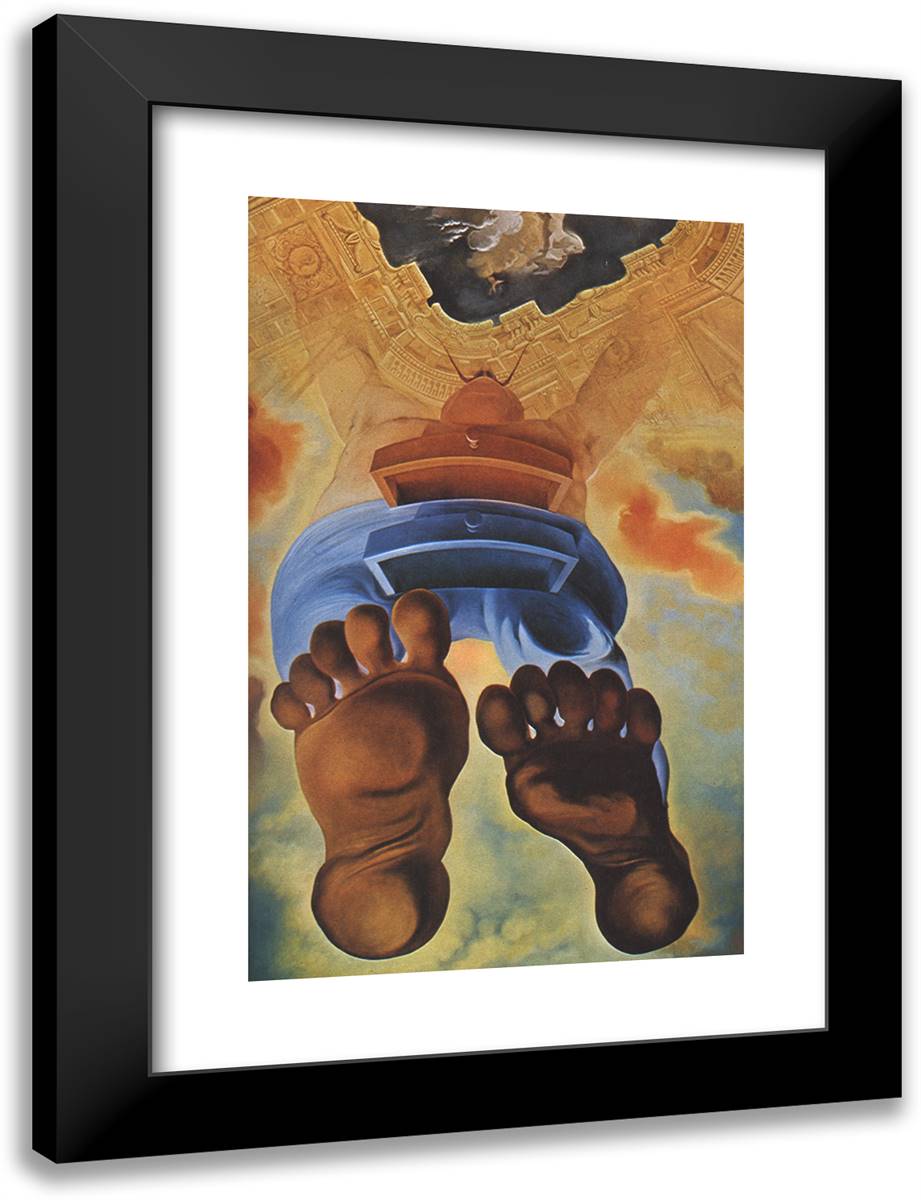 The Daughter of the West Wind 18x24 Black Modern Wood Framed Art Print Poster by Dali, Salvador