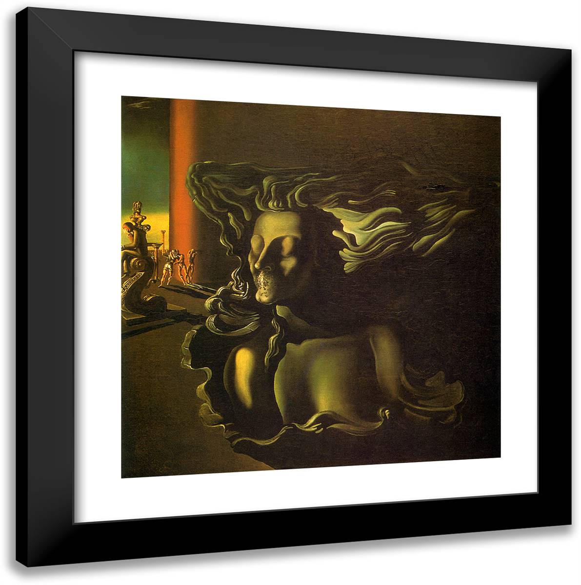 The Dream 20x20 Black Modern Wood Framed Art Print Poster by Dali, Salvador