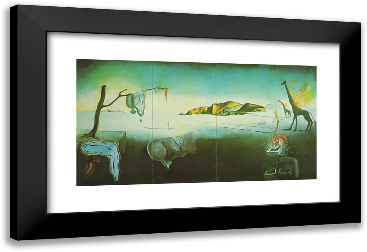 The Dream of Venus 24x16 Black Modern Wood Framed Art Print Poster by Dali, Salvador