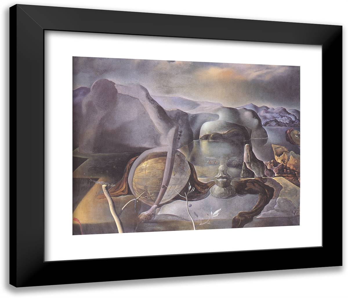 The Endless Enigma 23x20 Black Modern Wood Framed Art Print Poster by Dali, Salvador