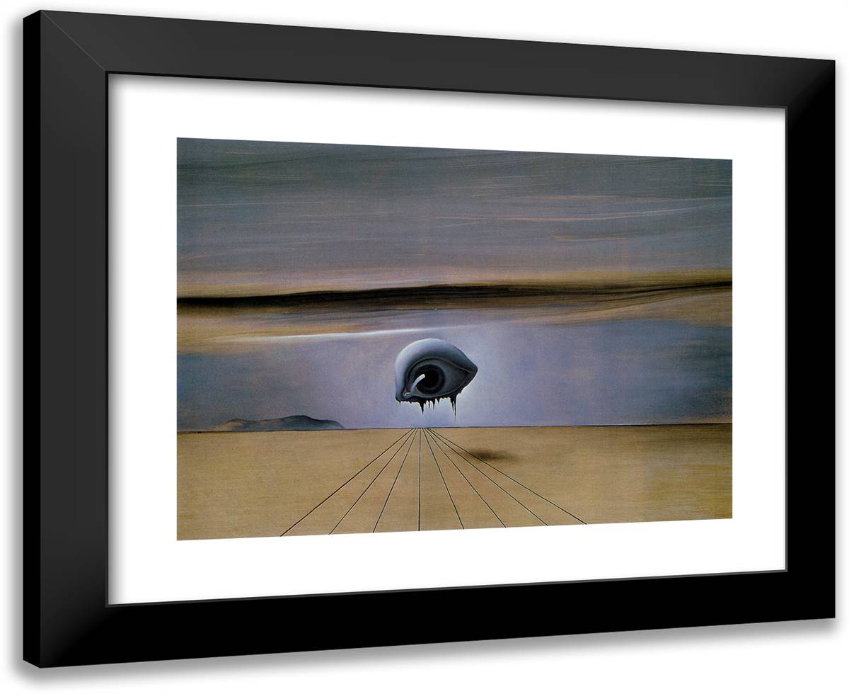 The Eye 24x20 Black Modern Wood Framed Art Print Poster by Dali, Salvador