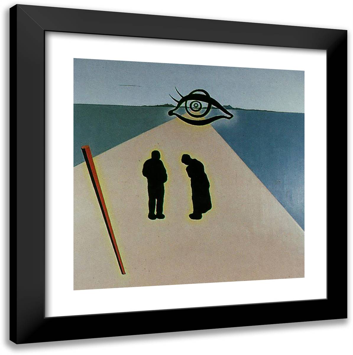 The Eye of the Angelus 20x20 Black Modern Wood Framed Art Print Poster by Dali, Salvador