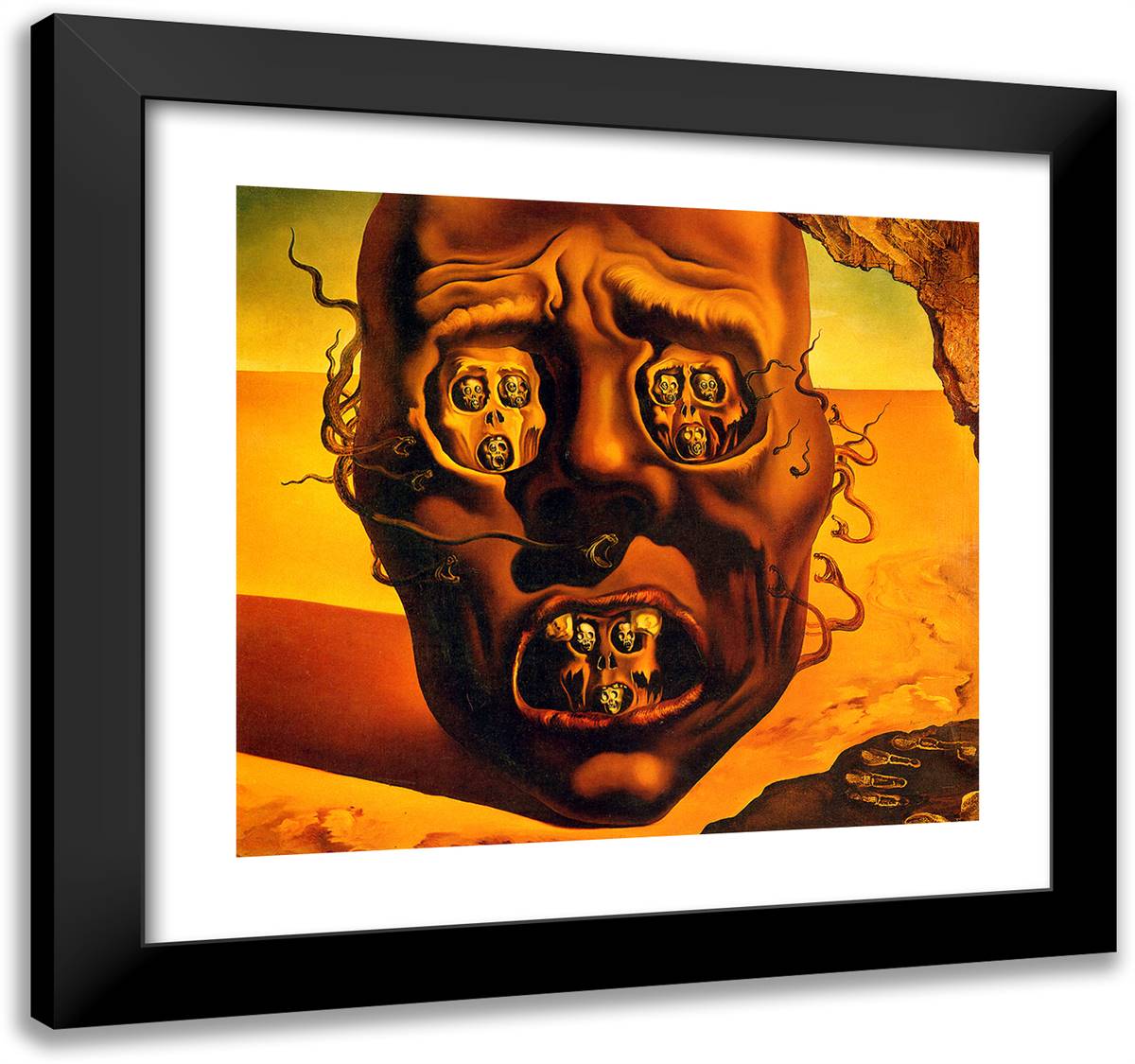 The Face of War 21x20 Black Modern Wood Framed Art Print Poster by Dali, Salvador