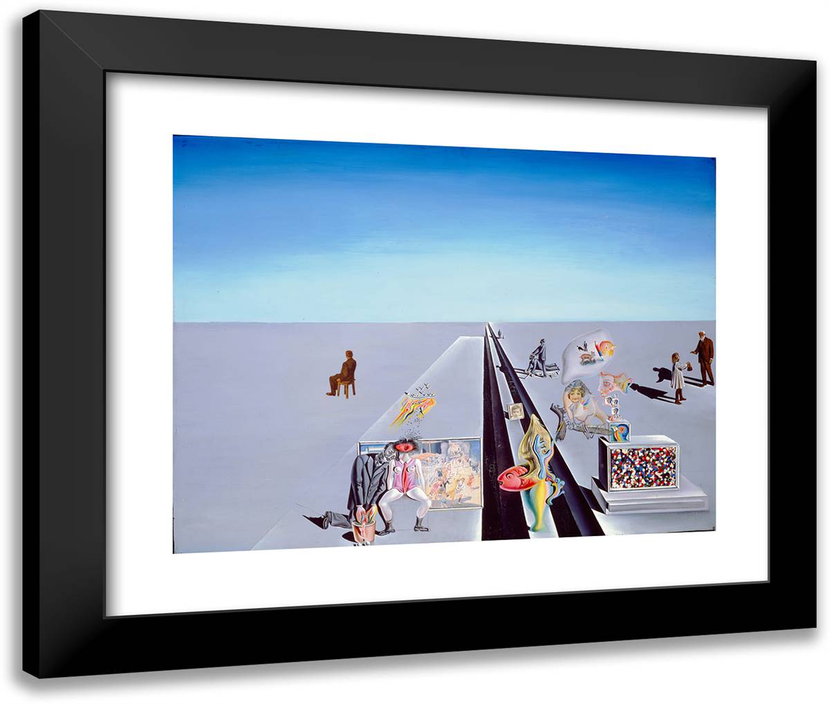 The First Days of Spring 24x20 Black Modern Wood Framed Art Print Poster by Dali, Salvador