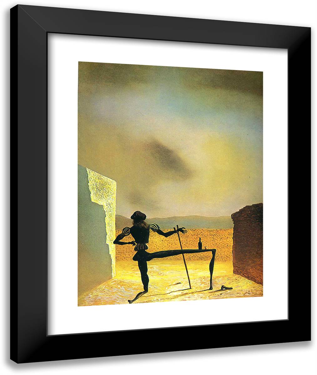 The Ghost of Vermeer Van Delft Which Can Be Used as a Table 20x24 Black Modern Wood Framed Art Print Poster by Dali, Salvador