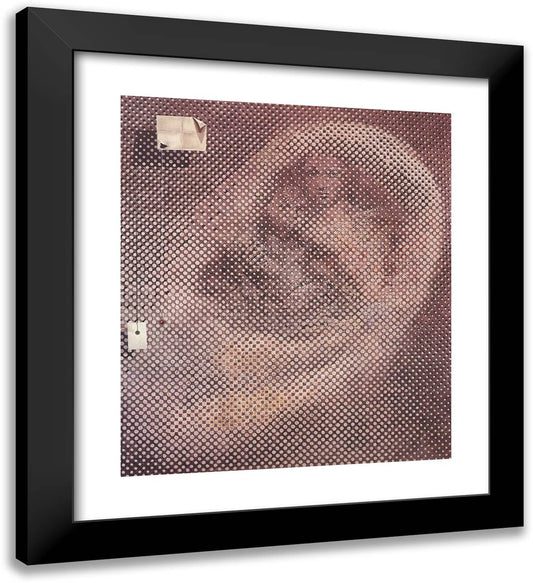 The Sistine Madonna 20x22 Black Modern Wood Framed Art Print Poster by Dali, Salvador