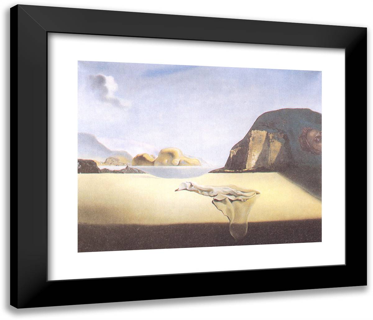 The Transparent Simulacrum of the Feigned Image 23x20 Black Modern Wood Framed Art Print Poster by Dali, Salvador