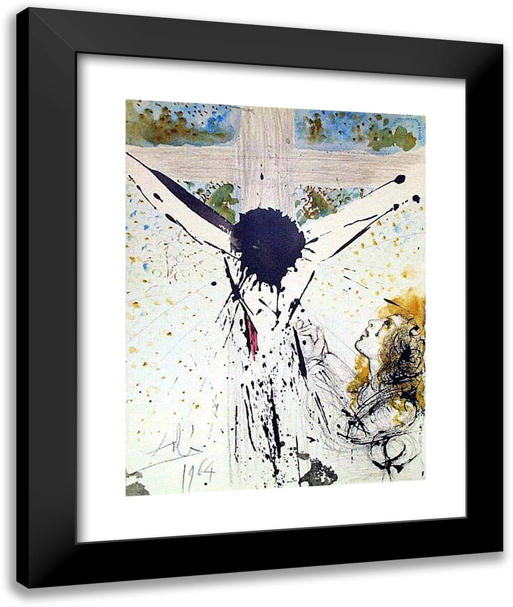 Tolle, Tolle, Crucifige Eum (John 1915) 20x24 Black Modern Wood Framed Art Print Poster by Dali, Salvador