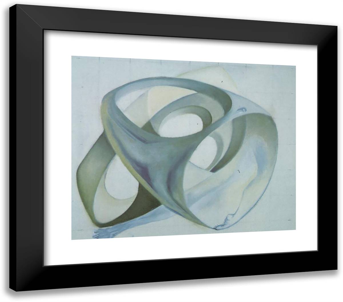 Topological Contortion of a Female Figure 23x20 Black Modern Wood Framed Art Print Poster by Dali, Salvador
