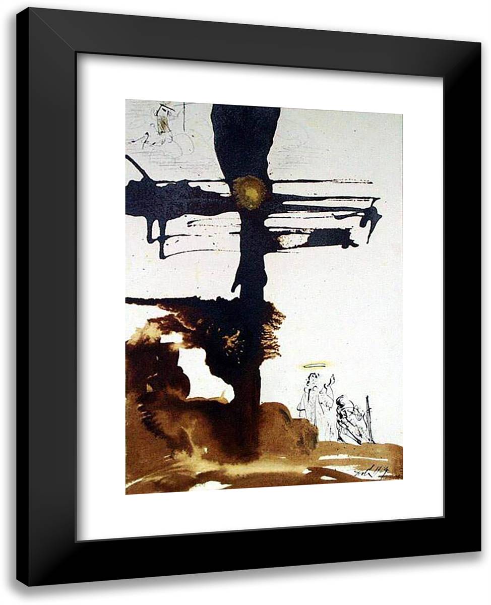 Veni, Domine Jesu (Revelation 2217) 19x24 Black Modern Wood Framed Art Print Poster by Dali, Salvador