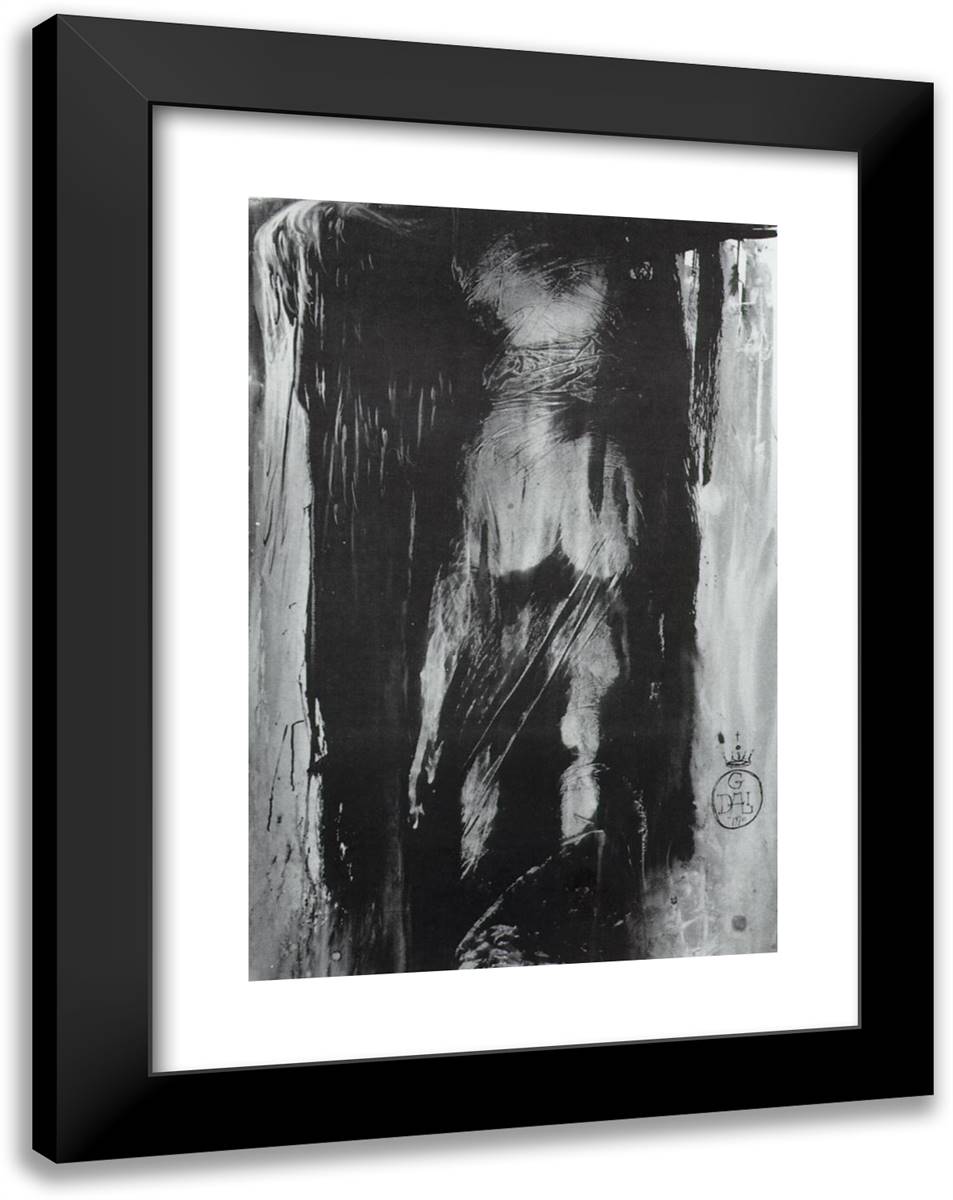 Winged VIctory 18x24 Black Modern Wood Framed Art Print Poster by Dali, Salvador