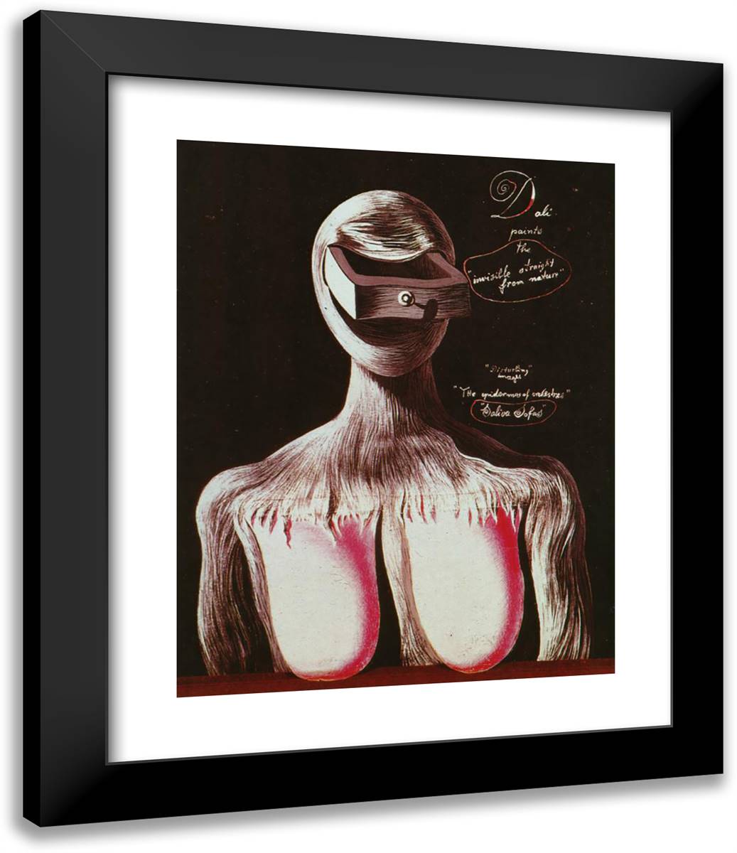 Woman with Drawers 20x24 Black Modern Wood Framed Art Print Poster by Dali, Salvador