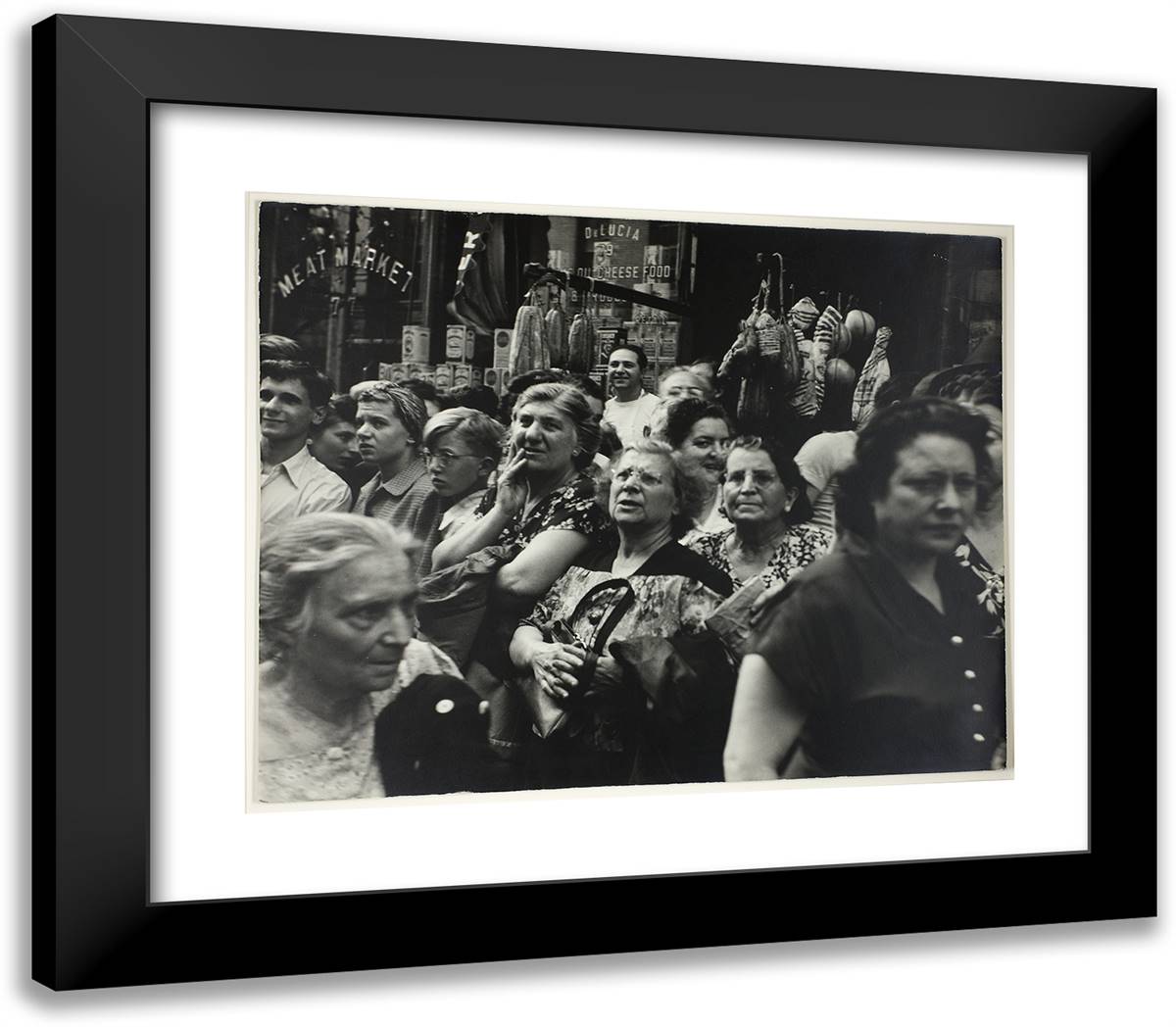 Mulberry Street 23x20 Black Modern Wood Framed Art Print Poster by Grossman, Sid