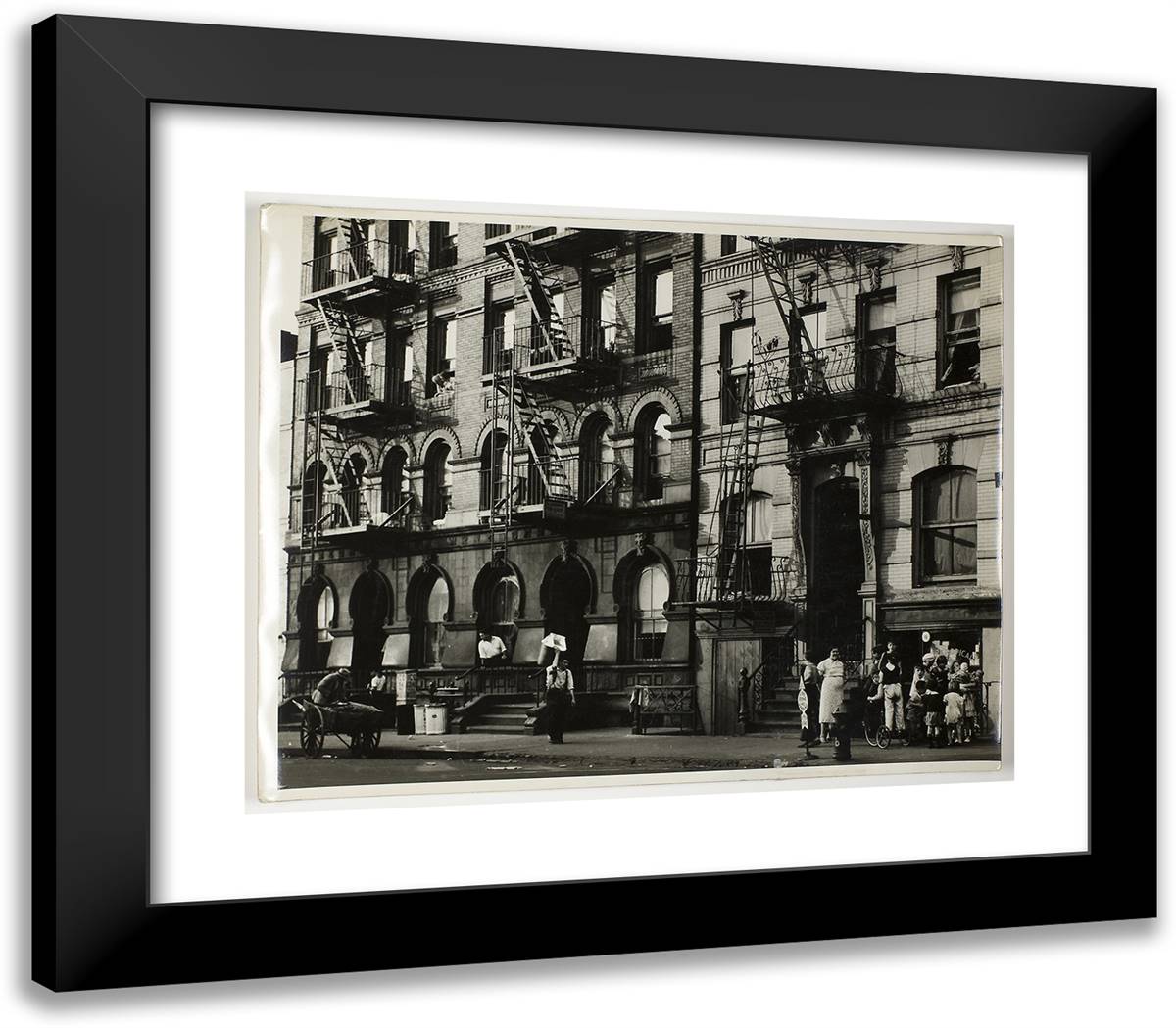 Untitled (New York Apartments) 23x20 Black Modern Wood Framed Art Print Poster by Grossman, Sid