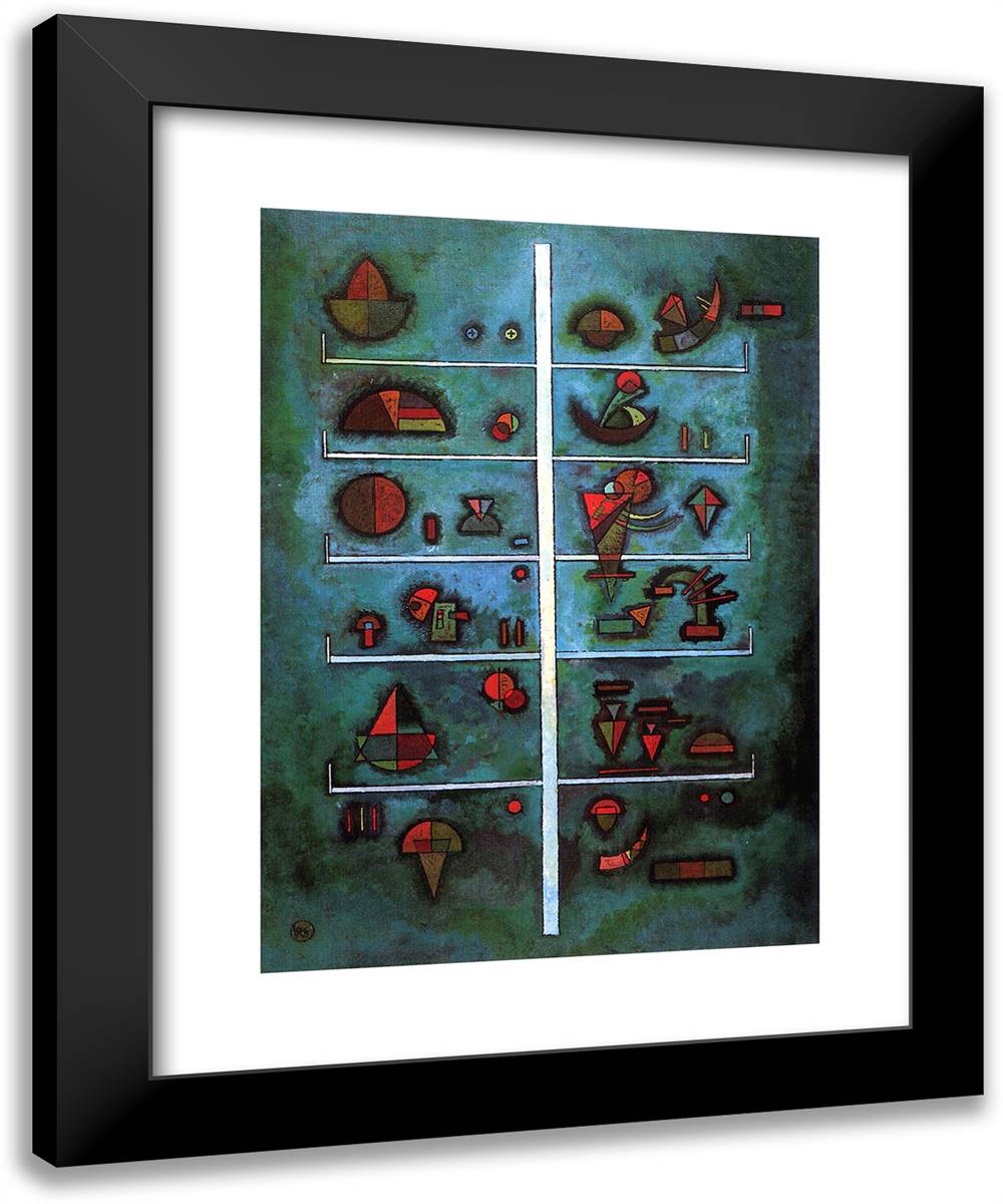Storeys 19x24 Black Modern Wood Framed Art Print Poster by Kandinsky, Wassily