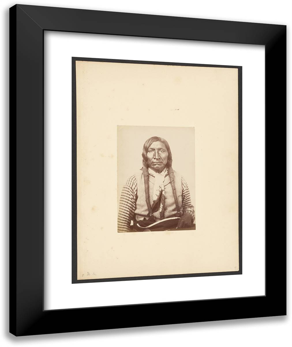 Arapaho Prominent Chief, Yellow Bear 20x24 Black Modern Wood Framed Art Print Poster by Soule, William