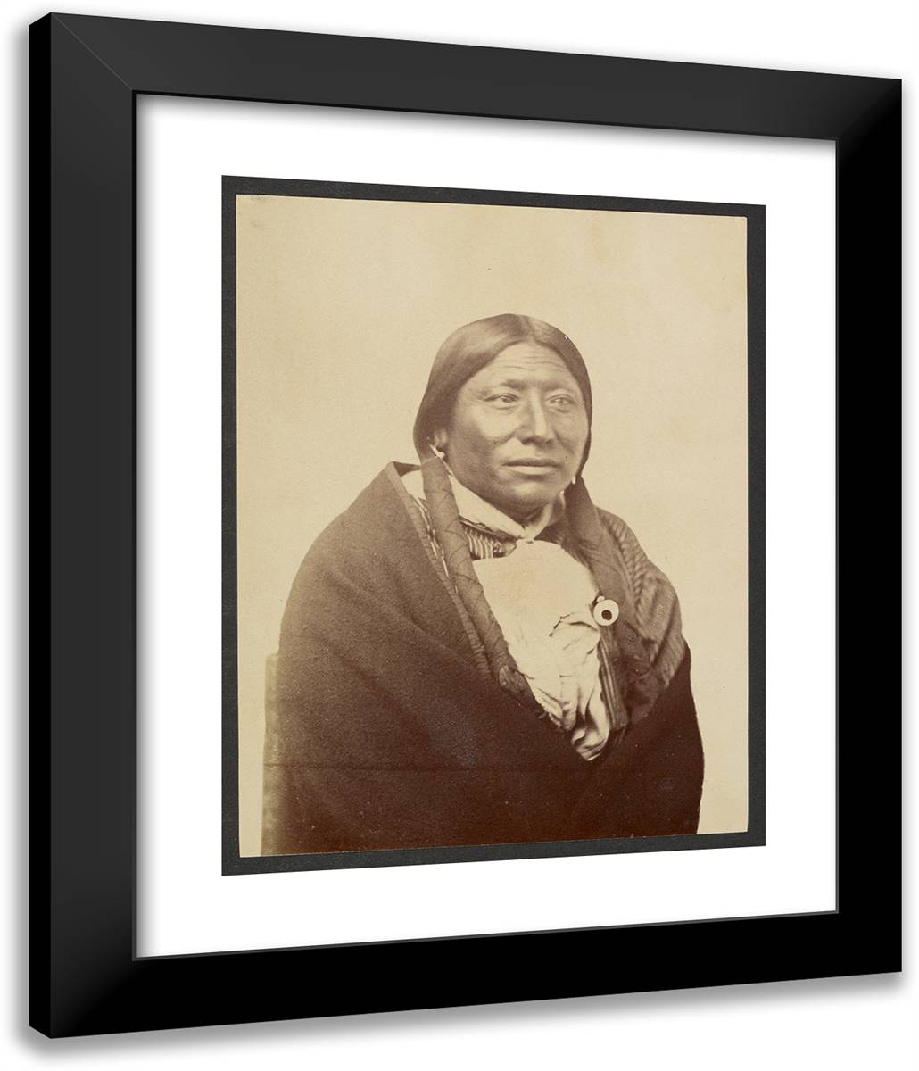 Cheyenne Chief Whirlwind 20x24 Black Modern Wood Framed Art Print Poster by Soule, William