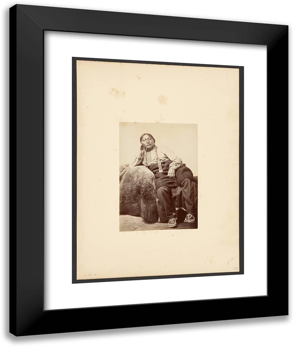 Cheyenne Prominent Chief Manimic (Minimic) 20x24 Black Modern Wood Framed Art Print Poster by Soule, William