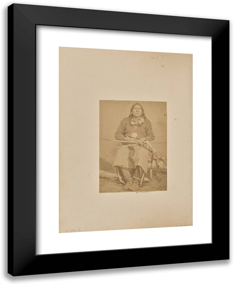 Kiowa Chief Satanta (White Bear) 19x24 Black Modern Wood Framed Art Print Poster by Soule, William