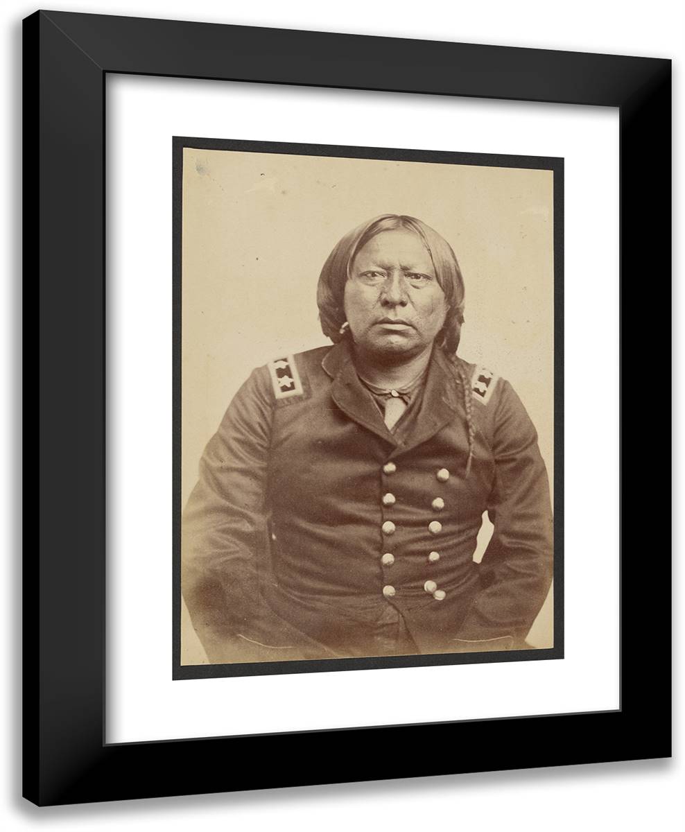 Kiowa Chief Stumbling Bear (Set-Imkia) 19x24 Black Modern Wood Framed Art Print Poster by Soule, William