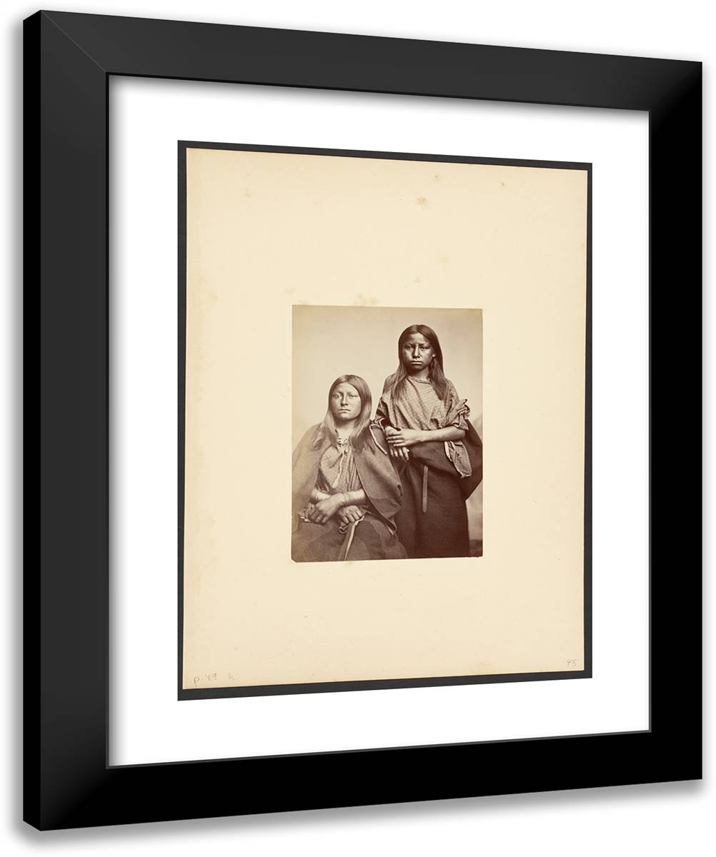 Kiowa Squaws 20x24 Black Modern Wood Framed Art Print Poster by Soule, William