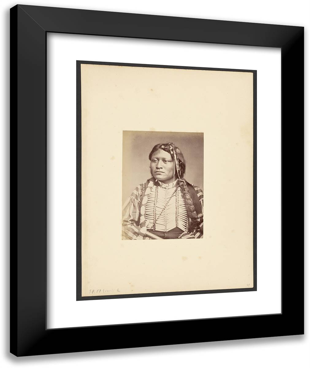 Kiowa-Apache Chief, Son of the Apache Chief Pacer 20x24 Black Modern Wood Framed Art Print Poster by Soule, William
