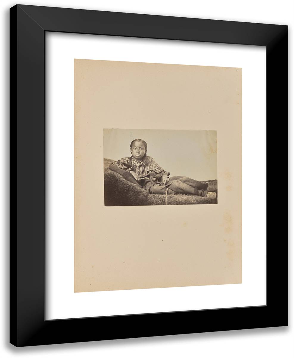 Son of the Arapaho Chief Little Raven 19x24 Black Modern Wood Framed Art Print Poster by Soule, William