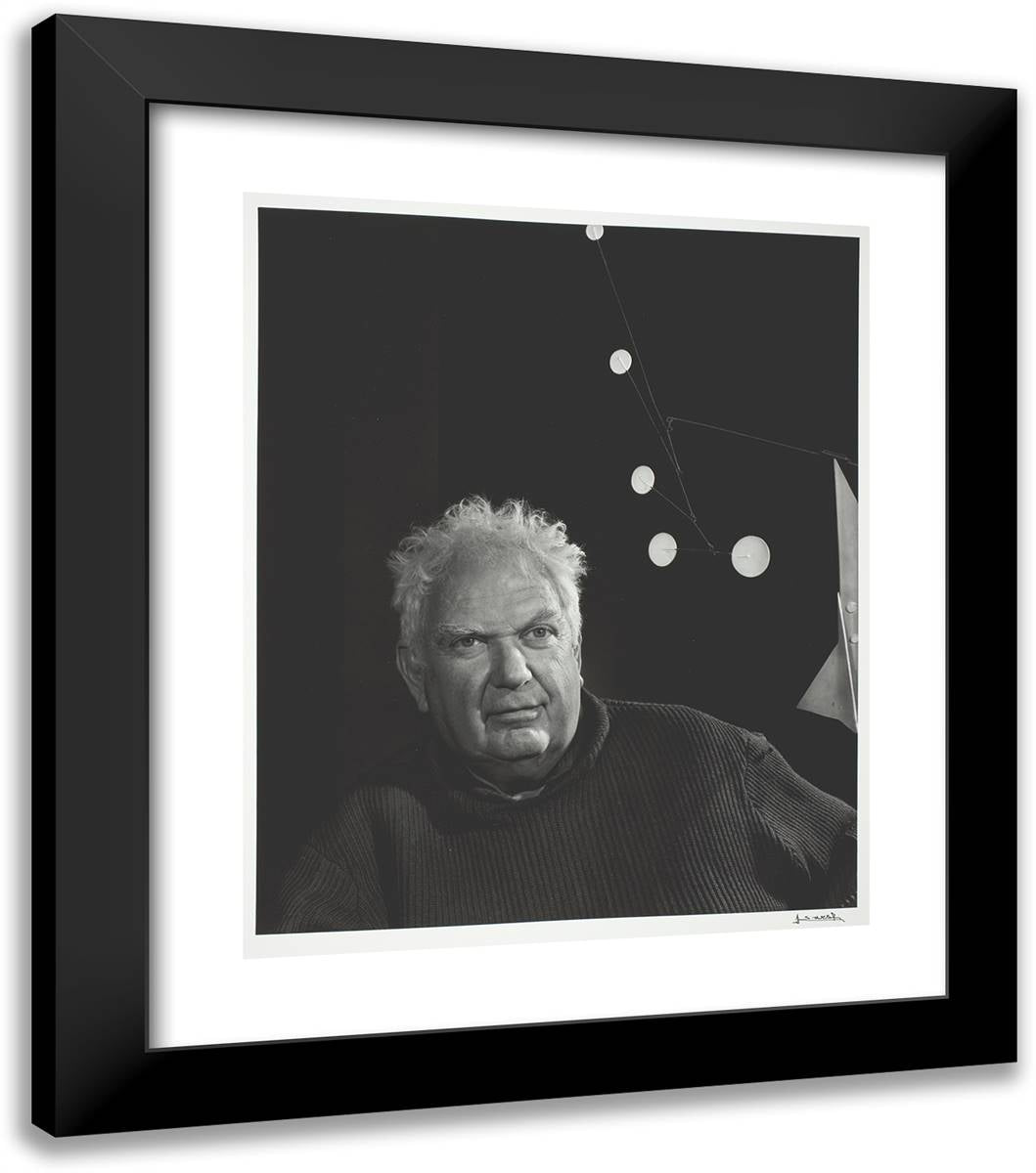 Alexander Calder 20x23 Black Modern Wood Framed Art Print Poster by Karsh, Yousuf