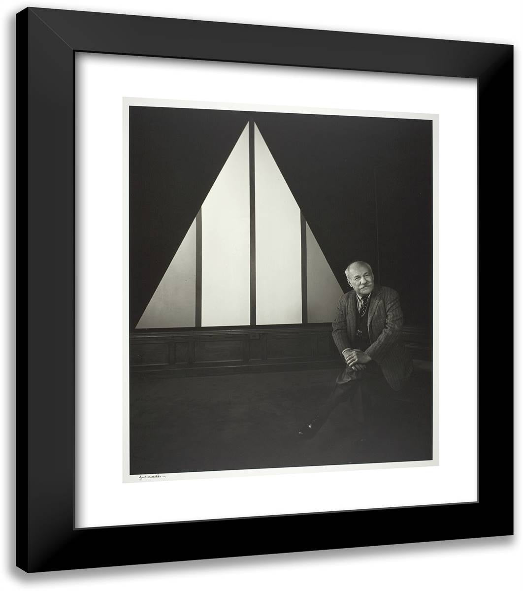 Barnett Newman 20x23 Black Modern Wood Framed Art Print Poster by Karsh, Yousuf