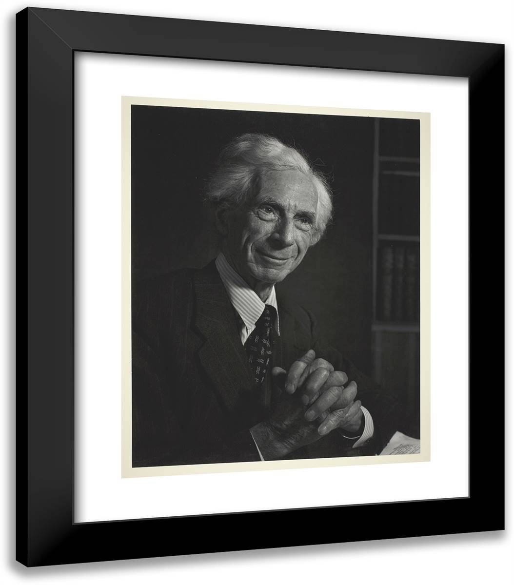 Bertrand Russell_1 20x23 Black Modern Wood Framed Art Print Poster by Karsh, Yousuf