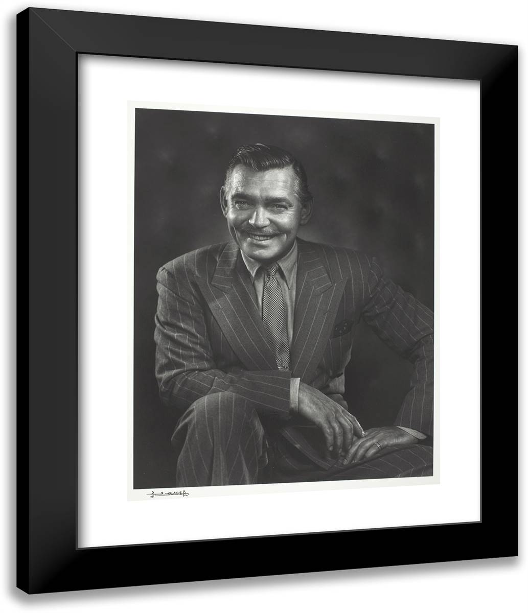 Clark Gable 20x24 Black Modern Wood Framed Art Print Poster by Karsh, Yousuf