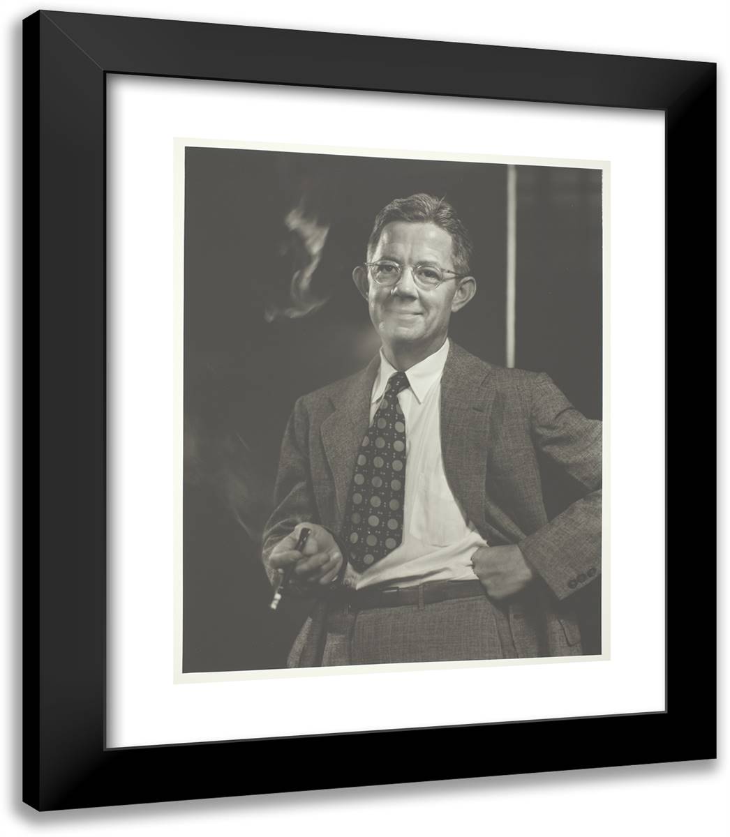 Dr. Alfred Blalock 20x23 Black Modern Wood Framed Art Print Poster by Karsh, Yousuf