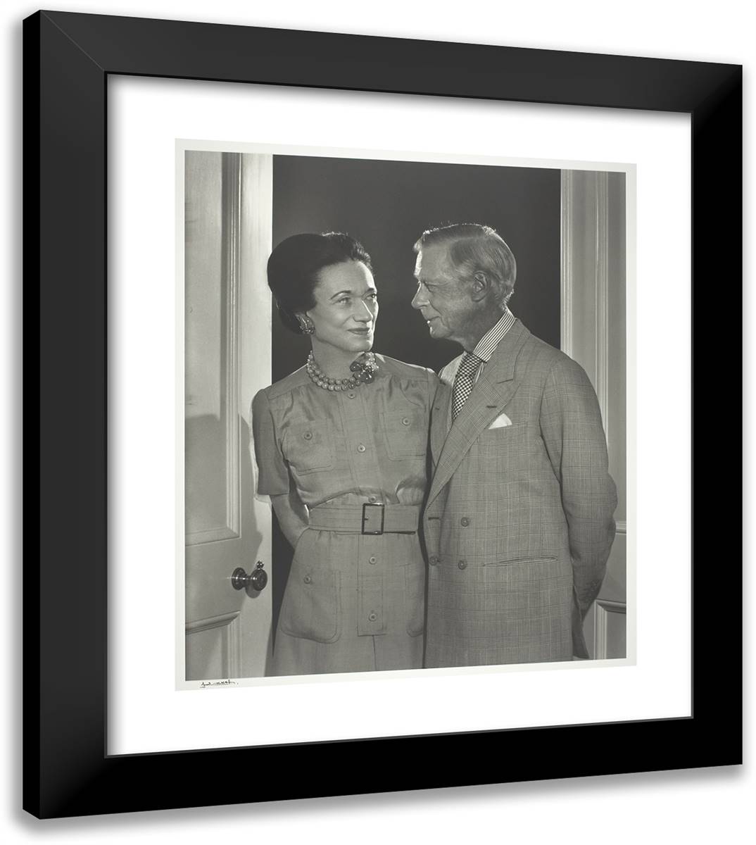 Duke and Duchess of Windsor 20x23 Black Modern Wood Framed Art Print Poster by Karsh, Yousuf