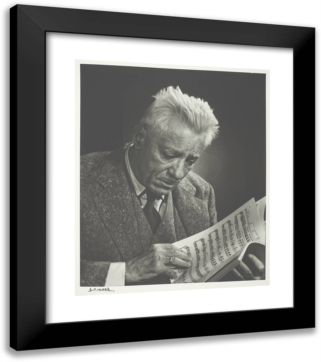 Fritz Kreisler 20x23 Black Modern Wood Framed Art Print Poster by Karsh, Yousuf