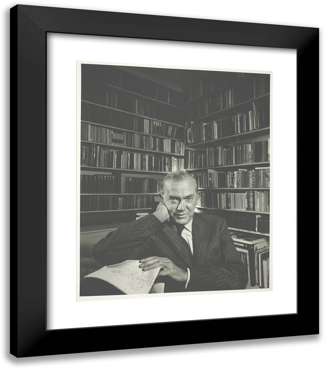 Graham Greene 20x23 Black Modern Wood Framed Art Print Poster by Karsh, Yousuf