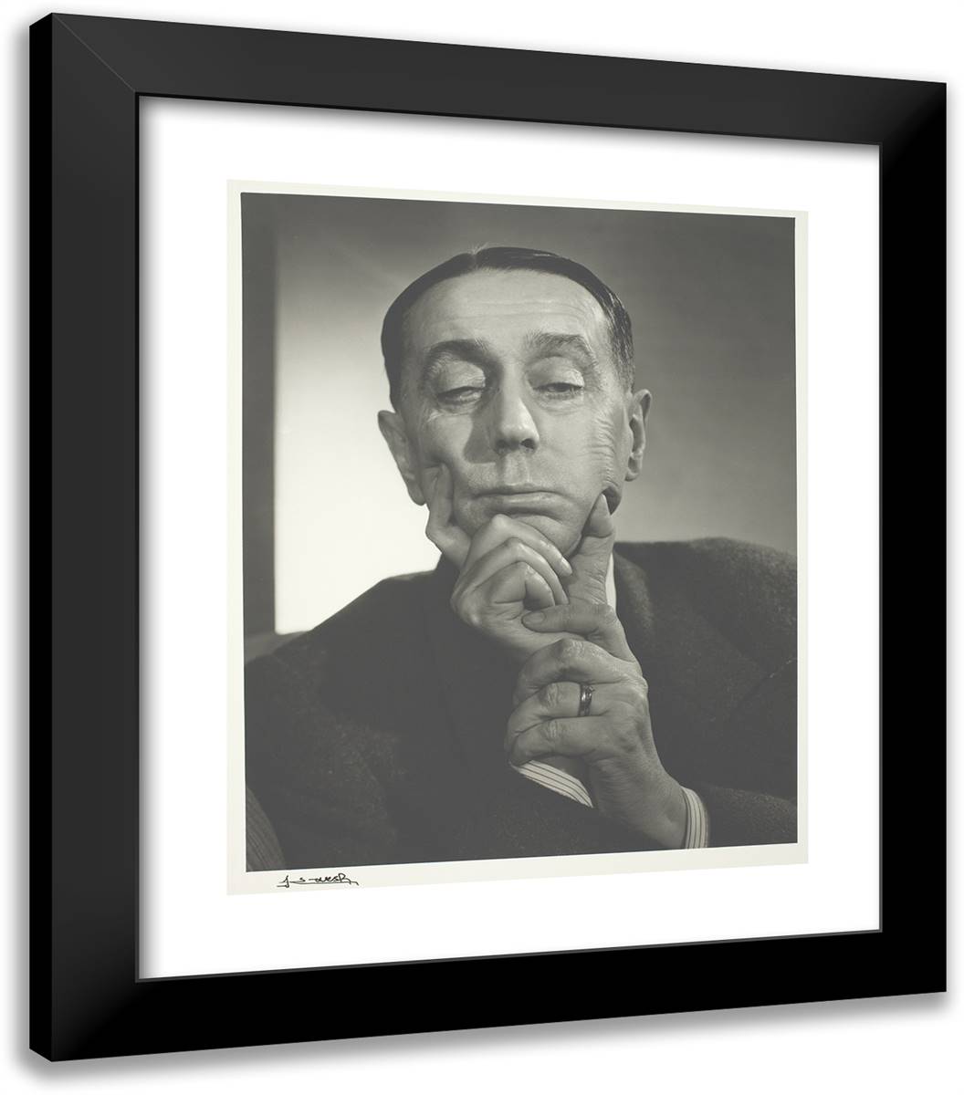 Henri Daniel-Rops 20x23 Black Modern Wood Framed Art Print Poster by Karsh, Yousuf