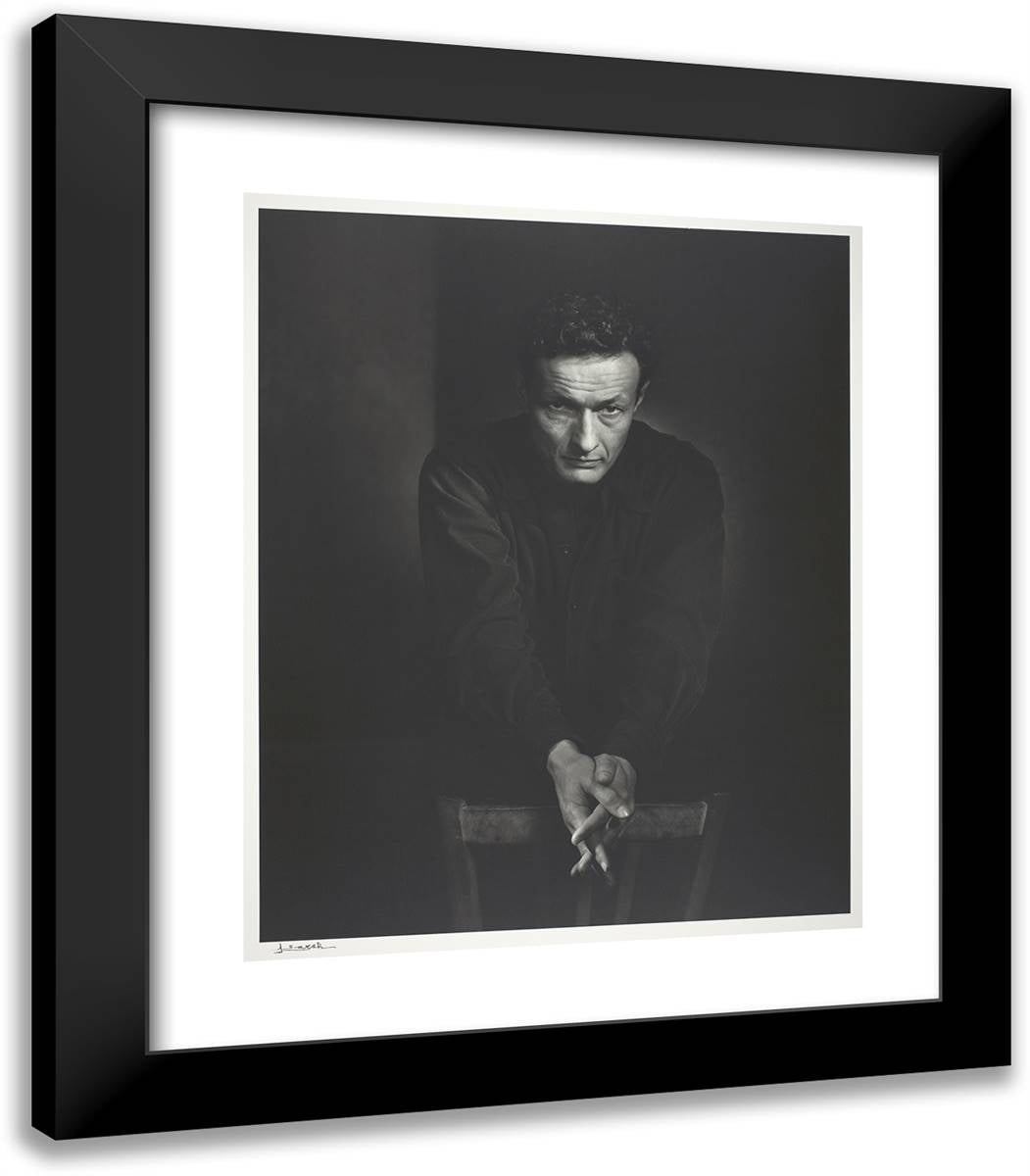 Jean-Louis Barrault 20x23 Black Modern Wood Framed Art Print Poster by Karsh, Yousuf