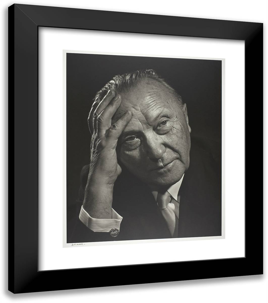 Konrad Adenauer 20x23 Black Modern Wood Framed Art Print Poster by Karsh, Yousuf