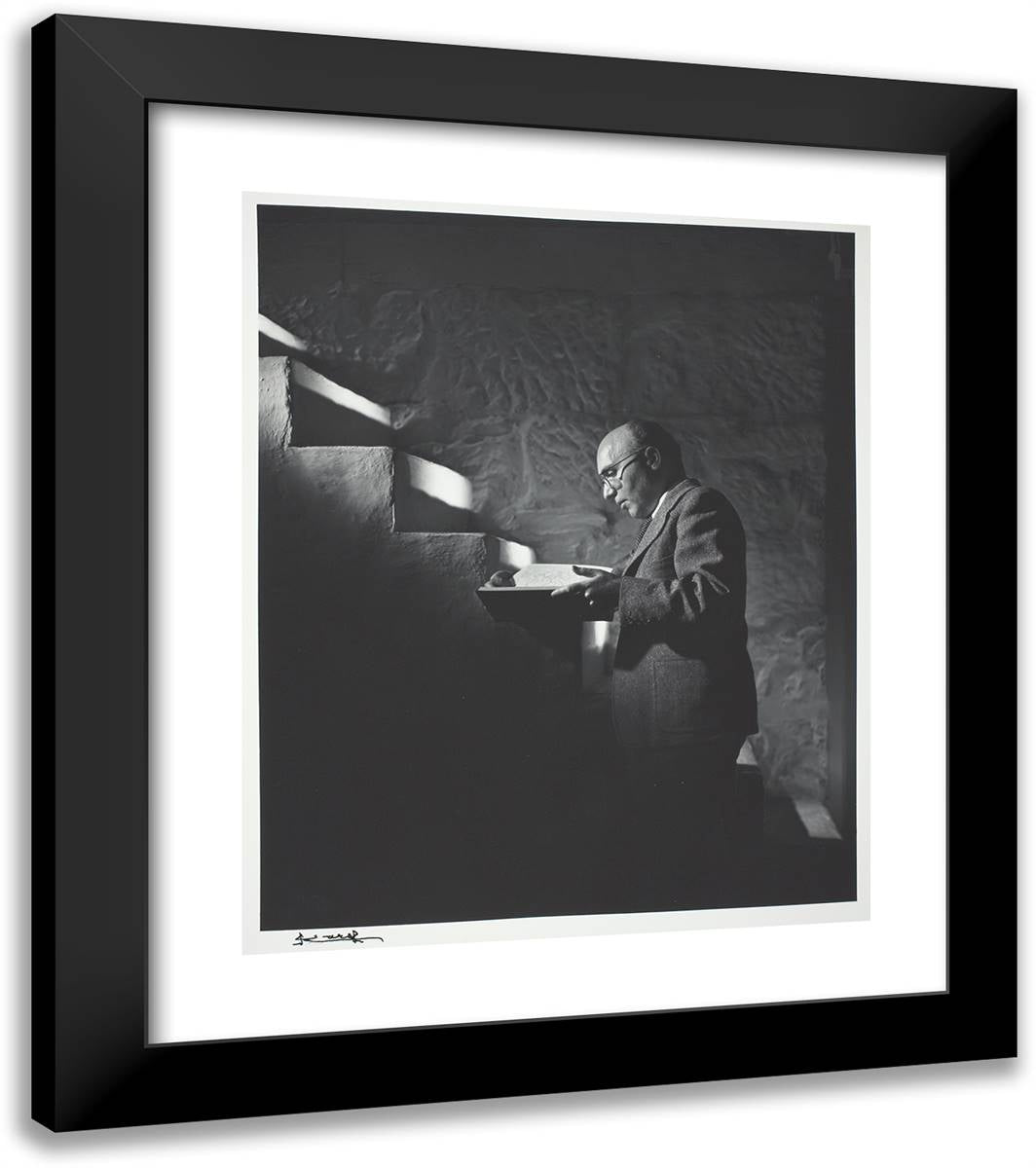 Kurt Weil 20x23 Black Modern Wood Framed Art Print Poster by Karsh, Yousuf
