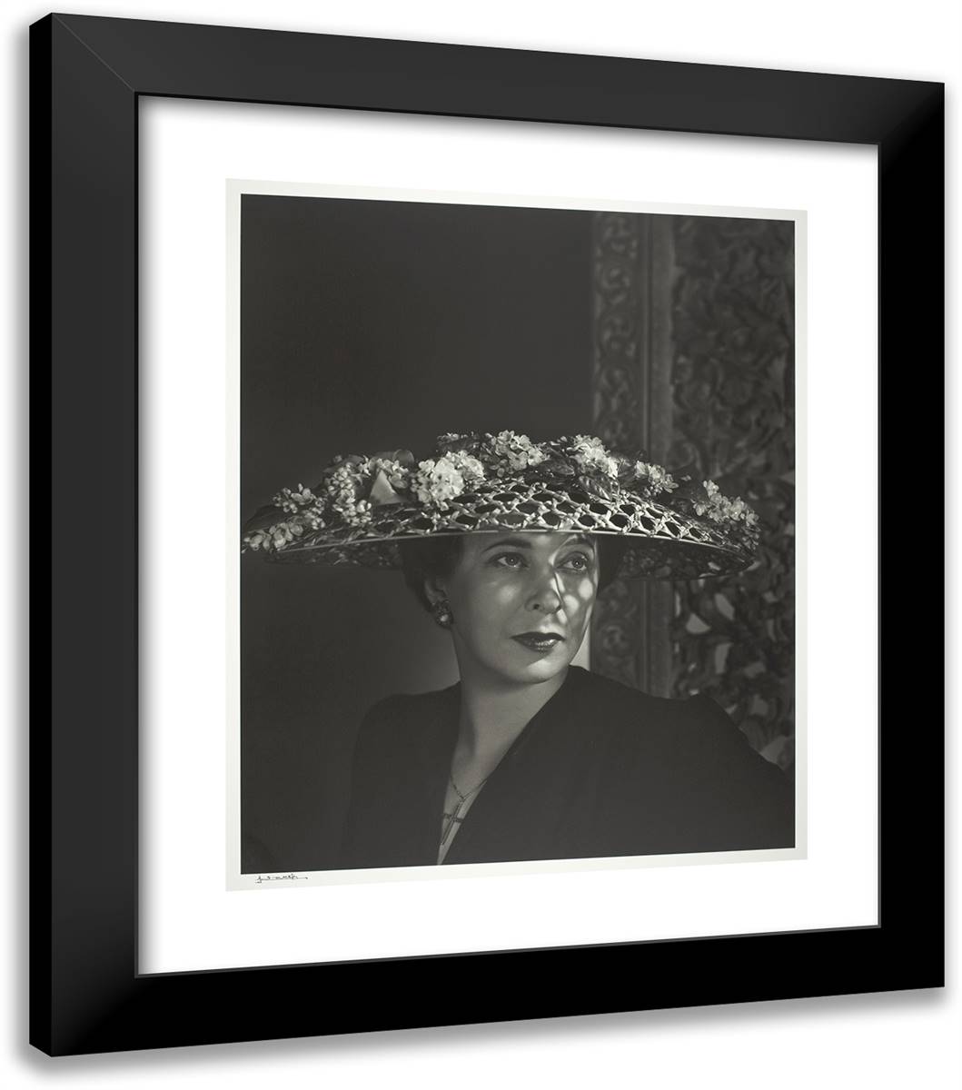 Lily Dache 20x23 Black Modern Wood Framed Art Print Poster by Karsh, Yousuf