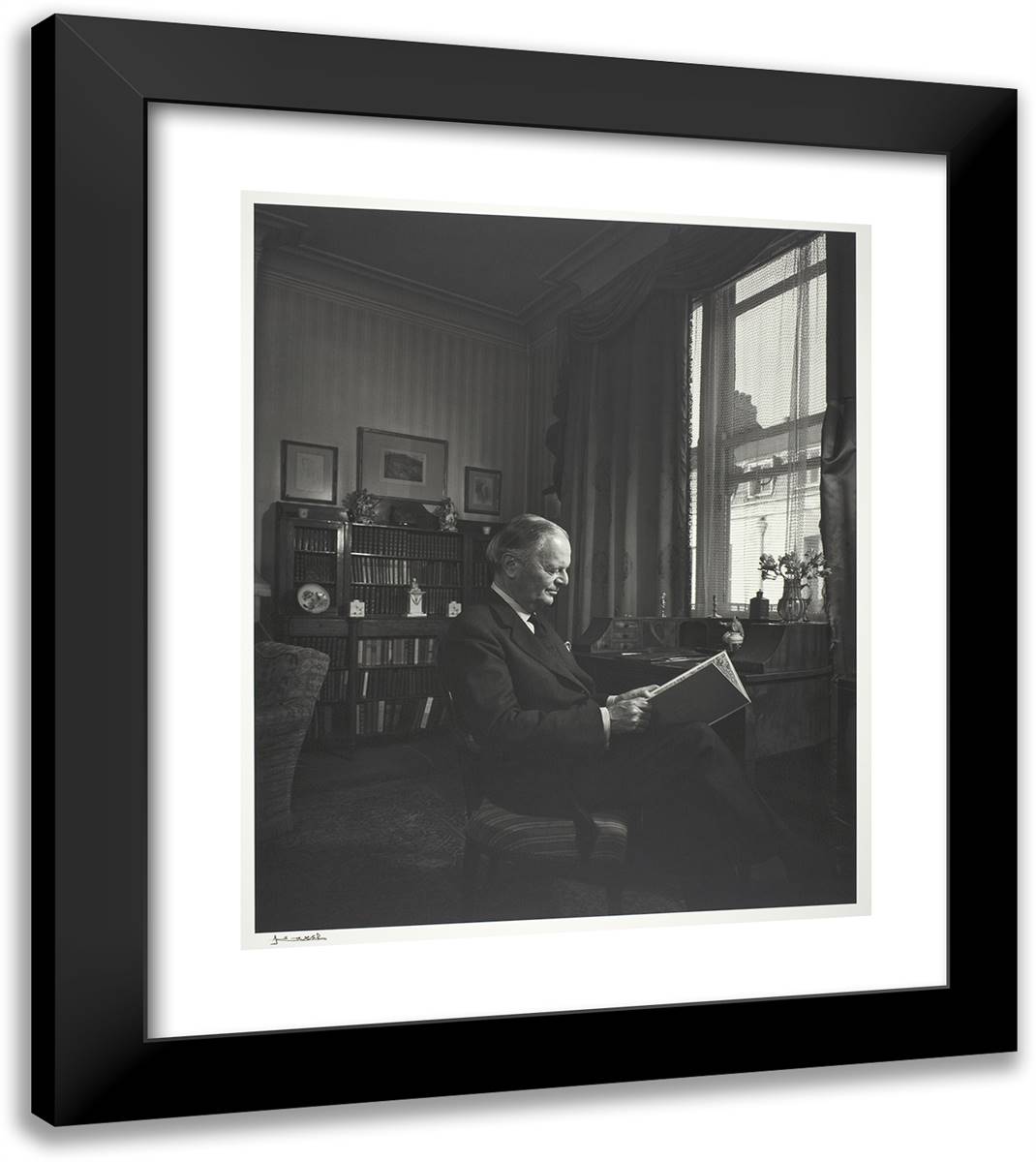 Lord Kenneth Clark 20x23 Black Modern Wood Framed Art Print Poster by Karsh, Yousuf