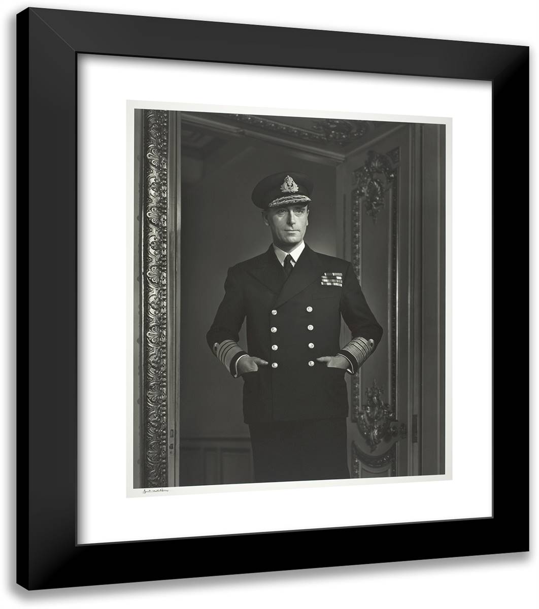 Lord Louis Mountbatten 20x23 Black Modern Wood Framed Art Print Poster by Karsh, Yousuf