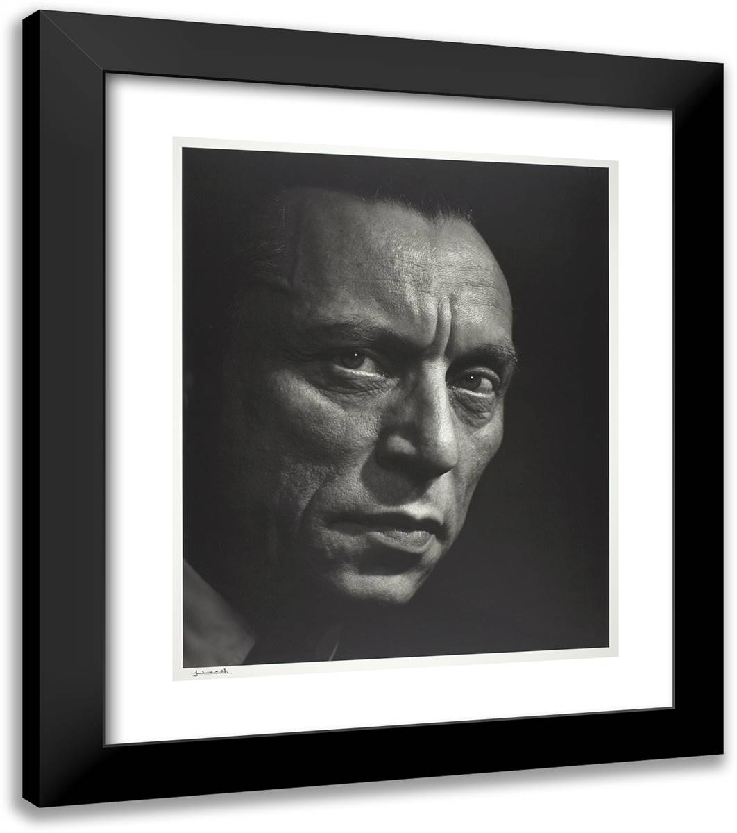 Louis Jouvet 20x23 Black Modern Wood Framed Art Print Poster by Karsh, Yousuf