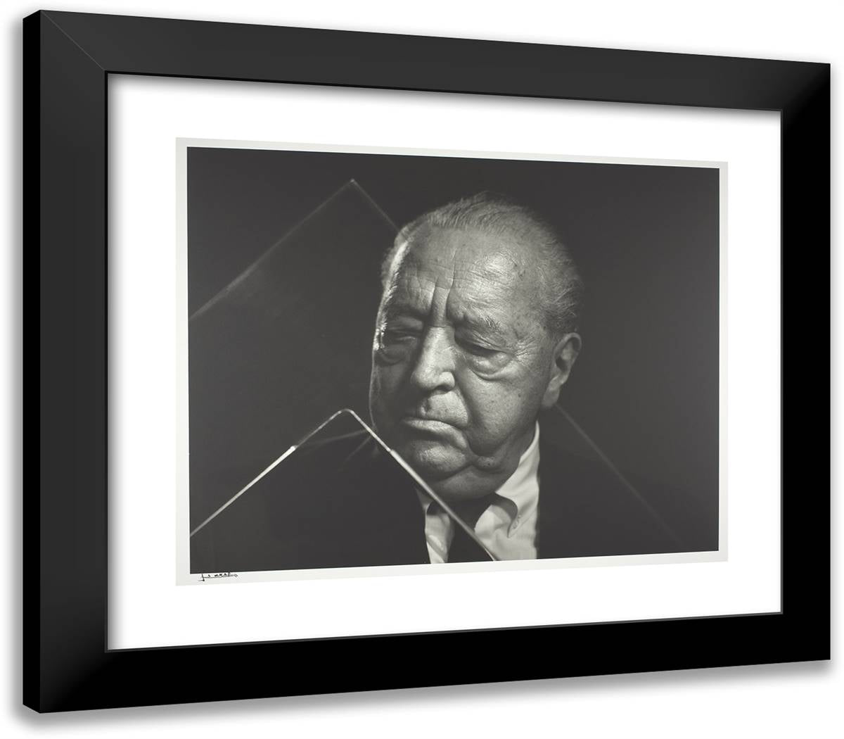 Ludwig Mies Van Der Rohe 23x20 Black Modern Wood Framed Art Print Poster by Karsh, Yousuf