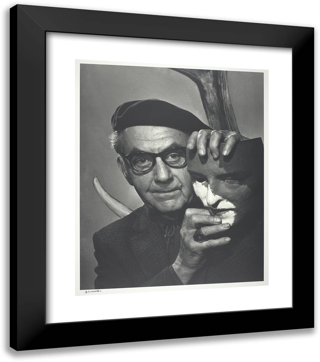 Man Ray 20x23 Black Modern Wood Framed Art Print Poster by Karsh, Yousuf