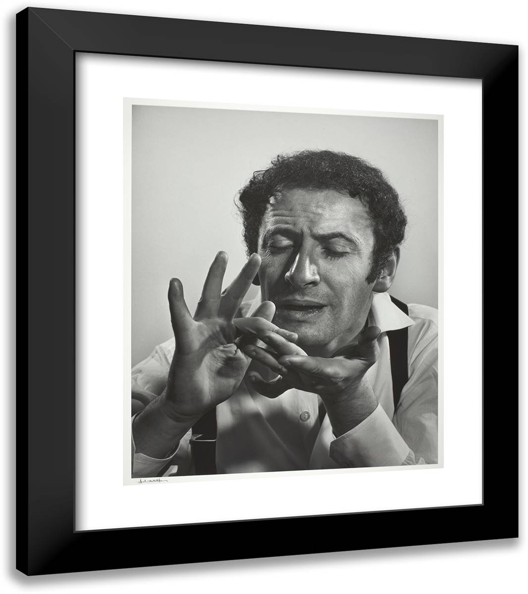Marcel Marceau 20x23 Black Modern Wood Framed Art Print Poster by Karsh, Yousuf