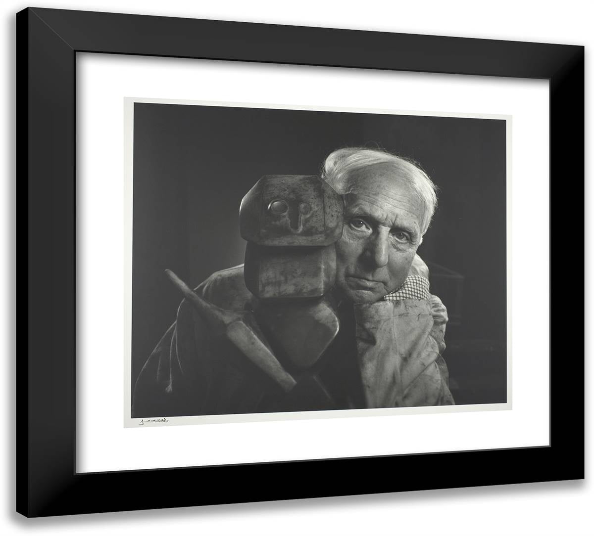 Max Ernst 22x20 Black Modern Wood Framed Art Print Poster by Karsh, Yousuf
