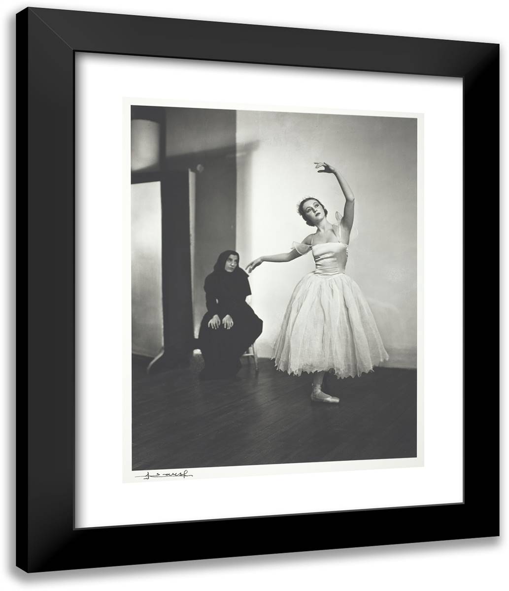 Myself When Young (Solange Karsh) 20x24 Black Modern Wood Framed Art Print Poster by Karsh, Yousuf
