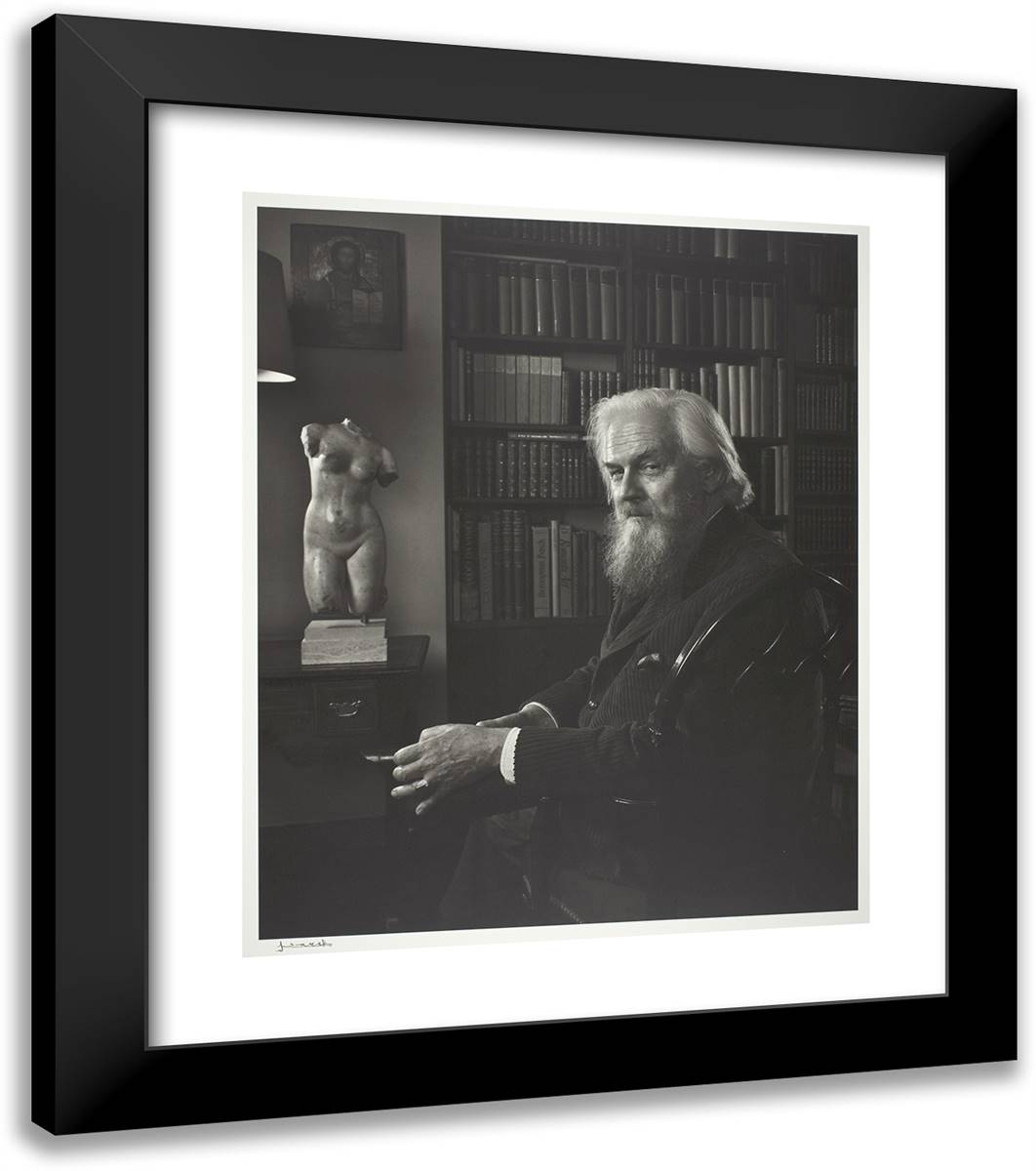 Robertson Davies 20x23 Black Modern Wood Framed Art Print Poster by Karsh, Yousuf