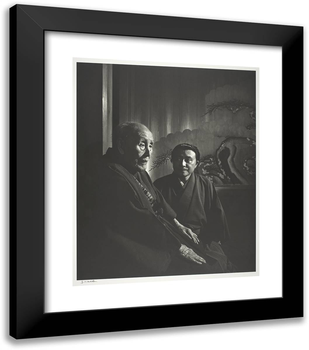 Roppeita Kita 20x23 Black Modern Wood Framed Art Print Poster by Karsh, Yousuf